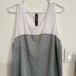 RBX 2X White and Gray Active Tank Top
